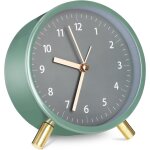 Cmjaagur - rveil analogique silencieuse analogique silencieux petite rveil vert horloge de table sans ...