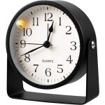 Cmjaagur - rveil analogique vintage sans tic - tac - quartz, horloge a poser, a piles, de table, de ...
