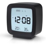 Cmjaagur - r�veil num�rique a piles lcd portable, horloge digitale avec temp�rature, calendrier, r�tro�clairag ...