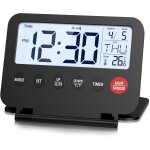 Cmjaagur - réveil numérique de voyage, calendrier pliable, minuteur de température lcd avec répétition, ... Cmjaagur - réveil numérique de voyage, calendrier pliable, minuteur de température lcd avec répétition, ...