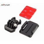 Cnyo� 3 dans 1 curved adhesive mount + boucle de base du mont + autocollant pour gopro hero 6 5 4 3 + ...