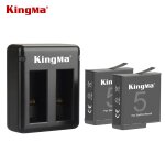 Cnyo� kingma gopro hero 5 batterie 2 pcs 1220 mah ahdbt - 501 (noir) et double chargeur port accueil ...