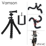 Cnyo� vamson pour gopro accessoires mini tr�pied flexible jambe avec vis de montage adaptateur pour ...