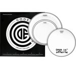 Code drumheads tpgenclrs - pack peaux 10  12  14  generator transparentes standard + dna sable 14