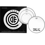 Code drumheads tpgenclrf - pack peaux 10  12  14  generator transparentes fusion + dna sable 14