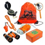 Coffret d'aventure en plein air pour enfants : jumelles, loupe, sac  dos et outils d'exploration