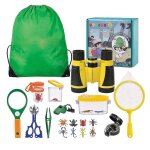 Coffret de recherche pour enfants 2025, jumelles pour enfants, coffret d'exploration 22 pièces avec attrape ... Coffret de recherche pour enfants 2025, jumelles pour enfants, coffret d'exploration 22 pièces avec attrape ...