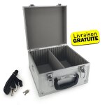 Coffret valise pour 40 cd - flight case modulable - 290 x 265 x 183 mm