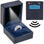 Collection de bo�tes � bijoux enregistrables vocalement (bleu nuit - bo�te � bagues enregistrable). [v431] ...