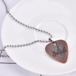 Collier de guitare electrique acoustique en m�tal, 1 pi�ce, m�diator fin avec cha�ne, accessoires de ...