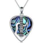 Collier mdiator de guitare en argent sterling - cadeau pour homme et femme, argent sterling, pas de ...