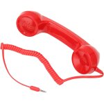 Combin� de t�l�phone portable r�tro, combin� de t�l�phone portable filaire vintage de 3, 5 mm, casque ...
