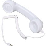 Combin� de t�l�phone portable r�tro, combin� de t�l�phone portable filaire vintage de 3, 5 mm, casque ...