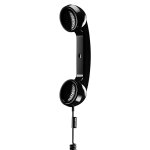 Combin� t�l�phonique pop phone r�tro usb - c avec microphone pour appels et visio native union noir