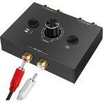 Commutateur audio stro rca rca 2(1) - in - 1(2) - out, r / l avec contrle du volume, slecteur de ...
