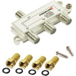 Commutateur distributeur 3 voies commutateur sat 5 - 2400 mhz câble numérique hdtv 4k avec 4x f connecteur ... Commutateur distributeur 3 voies commutateur sat 5 - 2400 mhz câble numérique hdtv 4k avec 4x f connecteur ...