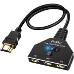 Commutateur hdmi 4k, répartiteur hdmi automatique / manuel, plaqué or, 3 en 1, 3 ports, prend en charge ... Commutateur hdmi 4k, répartiteur hdmi automatique / manuel, plaqué or, 3 en 1, 3 ports, prend en charge ...