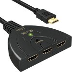 Commutateur hdmi 4k rpartiteur hdmi hd 3 en 1 out avec 4k / 1080p / 3d pour xbox / ps3 / ps4 / apple ...
