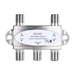 Commutateur large bande 4 en 1 4x1 4 voies, ds - 04c haute isolation, connexion 4 plats de satellite, ...