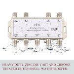 Commutateur de signal satellite ds81 8 en 1 diseqc, rcepteur lnb, zinc moul sous pression, chrom, ...
