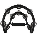 Compact double demi lune tambourin de musique percussion tamborine tambour durable