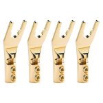 Connecteur de broche de haut - parleur, connecteur de fourche  45 degrs pour fil de haut - parleur, ...