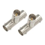 Connecteur rpartiteur bnc 75 ohm bnc femelle  double bnc femelle, pour sdi, hd - sdi, oscilloscope, ...