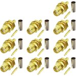 Connecteur rp sma prise rp - sma (broche mle) connecteur  sertir pour rg174 rg316 lmr100 antenne sans ...