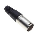 Connecteur xlr 3 broches, noir - fiche jack dmx pour microphone audio m�le, adaptateur nickel�, fiche ...