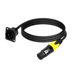 Connecteur xlr mle de type d vers xlr femelle, cble de passage, convertisseur de passage xlr a 3 broches, ...
