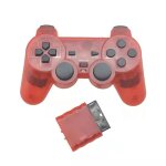 Contrleur de manette de jeu sans fil 2. 4g couleur transparente pour manette de jeu ps2 joypad controle ...