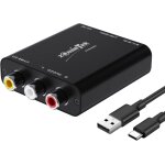 Convertisseur av / rca vers hdmi, aluminium durable, sans latence, 4:3 / 16:9, plug & play, usb - c, ...