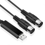 Convertisseur de câble usb midi pour pc vers clavier de piano en studio 6. 5ft Convertisseur de câble usb midi pour pc vers clavier de piano en studio 6. 5ft