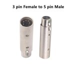 Convertisseur dmx à boîtier métallique, adaptateur d'éclairage audio, connecteur 3 broches mâle à 5 broches ... Convertisseur dmx à boîtier métallique, adaptateur d'éclairage audio, connecteur 3 broches mâle à 5 broches ...