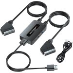 Convertisseur p�ritel double port vers hdmi - 2 entr�es p�ritel, sortie hdmi, prend en charge les rapports ...