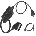 Convertisseur pritel vers hdmi avec cble hdmi, adaptateur hd 720p / 1080p convertisseur vido audio ...