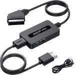 Convertisseur pritel vers hdmi avec cbles, adaptateur pritel mle vers sortie hdmi pour sky / dvd ...
