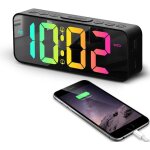 Copf - rveil matin numrique miroir, led, 6. 5 rveil horloge digitale horloge numrique avec port ...