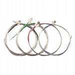 Cordes de contrebasse 4x 3 / 4, accessoires en acier pour instruments de musique, cordes pour