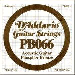 Corde au d�tail guitare acoustique d'addario fil�e phosphore bronze 066 - pb066