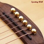 Cordes de guitare acoustique en m�tal, 6 pi�ces, clou en m�tal, broches de pont, c�ne fixe