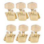 Cordes de guitare acoustique semi - fermes 3r 3l, 6 pices, chevilles de rglage, tuners de verrouillage, ...