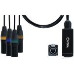 Cordial cdx0. 7m3quad - dmx - adaptateur dmx rj45 - 4 xlr mâles 3 points 70 cm Cordial cdx0. 7m3quad - dmx - adaptateur dmx rj45 - 4 xlr mâles 3 points 70 cm