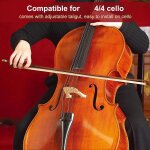 Cordier de violoncelle 4 / 4 en alliage d'aluminium avec accessoire d'instrument de musique tailgut