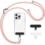 Cordon telephone portable rglable, avec 2 patchs durables and boucle en cuir noir pour accrocher des ...