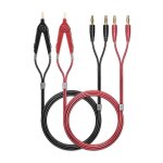 Cordons de test pour multimètre, bornes kelvin, câbles à fiches bananes de 4 mm plaquées or Cordons de test pour multimètre, bornes kelvin, câbles à fiches bananes de 4 mm plaquées or