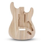 Corps de baril de guitare electrique type st en bois d'rable poli bricolage pour pices de remplacement ...