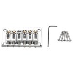 Corps de chevalet de guitare semi - rigide pour pices electriques a 6 cordes argent