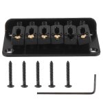 Corps de pont de guitare semi - rigide pour pi�ces electriques 6 cordes noir