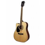 Cort ad880ce - guitare electro - acoustique gaucher - naturel satin